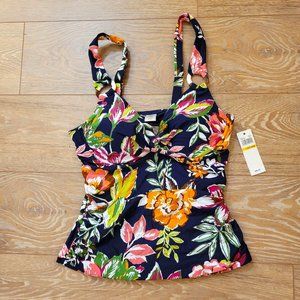 151. Anne Cole swim top with underwire. Multi color floral. Size 38C/40B. NWT
